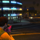 A player in GTA Online shooting at an NPC using complex reticle option.